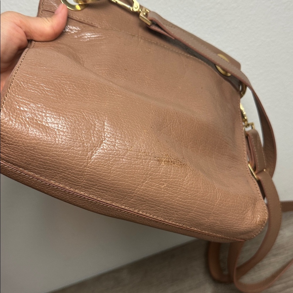 Hammitt Brown Leather Crossbody with Gold Studs - Picture 8 of 11